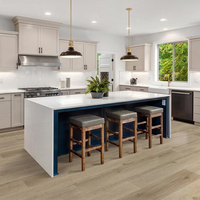 Kitchen with hardwood flooring